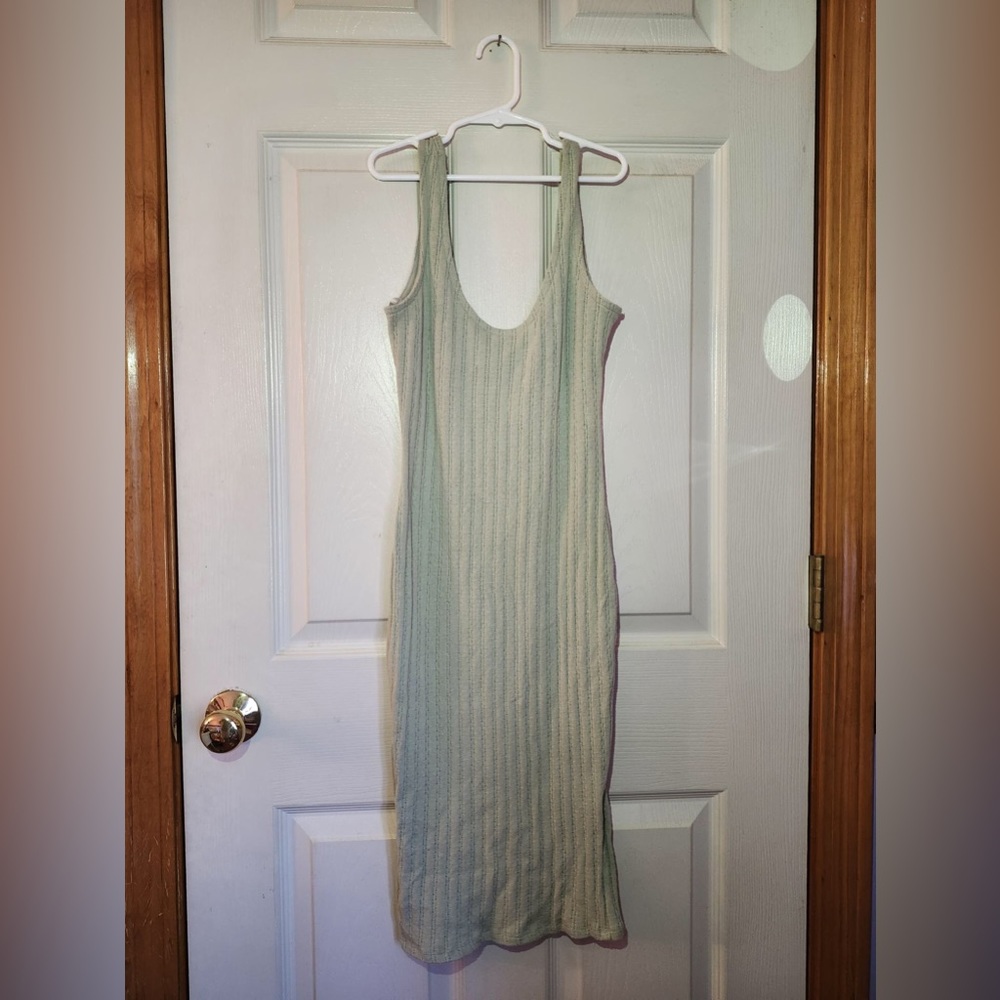Mid-length Grayish Green Dress